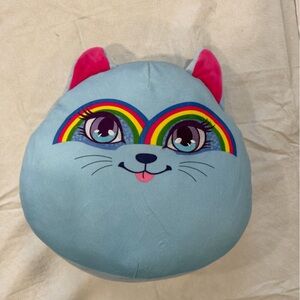 Plush Cat with Rainbow Eyes